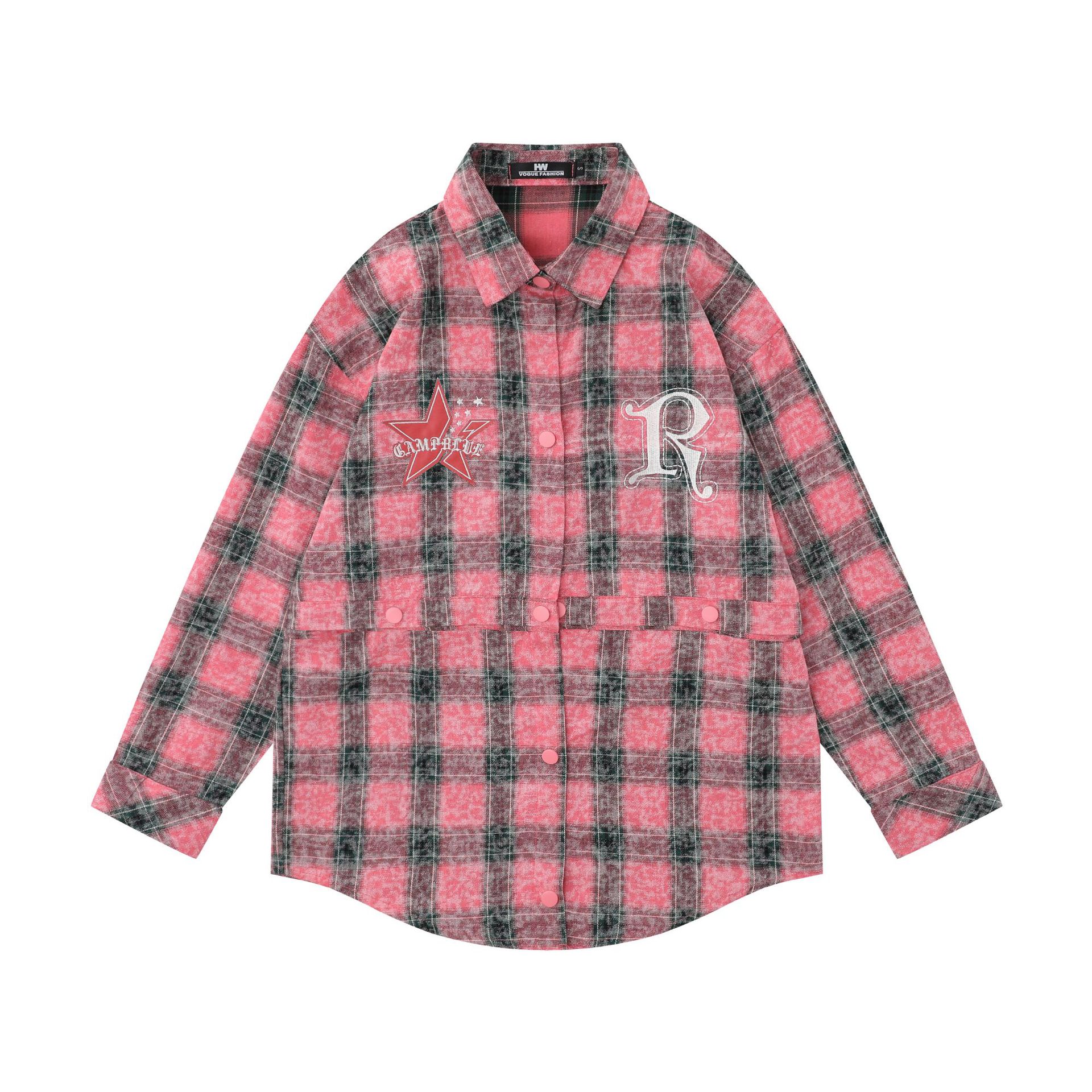 Plaid Long Sleeve Men Trendy Brands Design