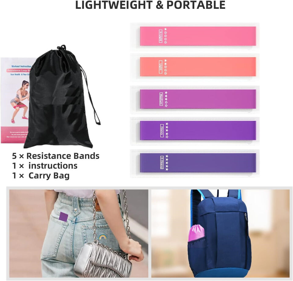 Resistance Exercise Bands For Home Fitness, Stretching, Strength Training, Physical Therapy Bands