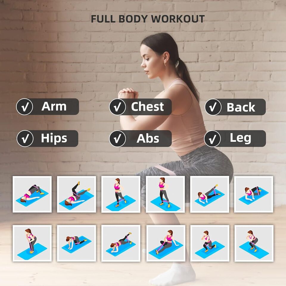 Resistance Exercise Bands For Home Fitness, Stretching, Strength Training, Physical Therapy Bands