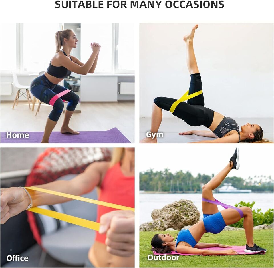 Resistance Exercise Bands For Home Fitness, Stretching, Strength Training, Physical Therapy Bands