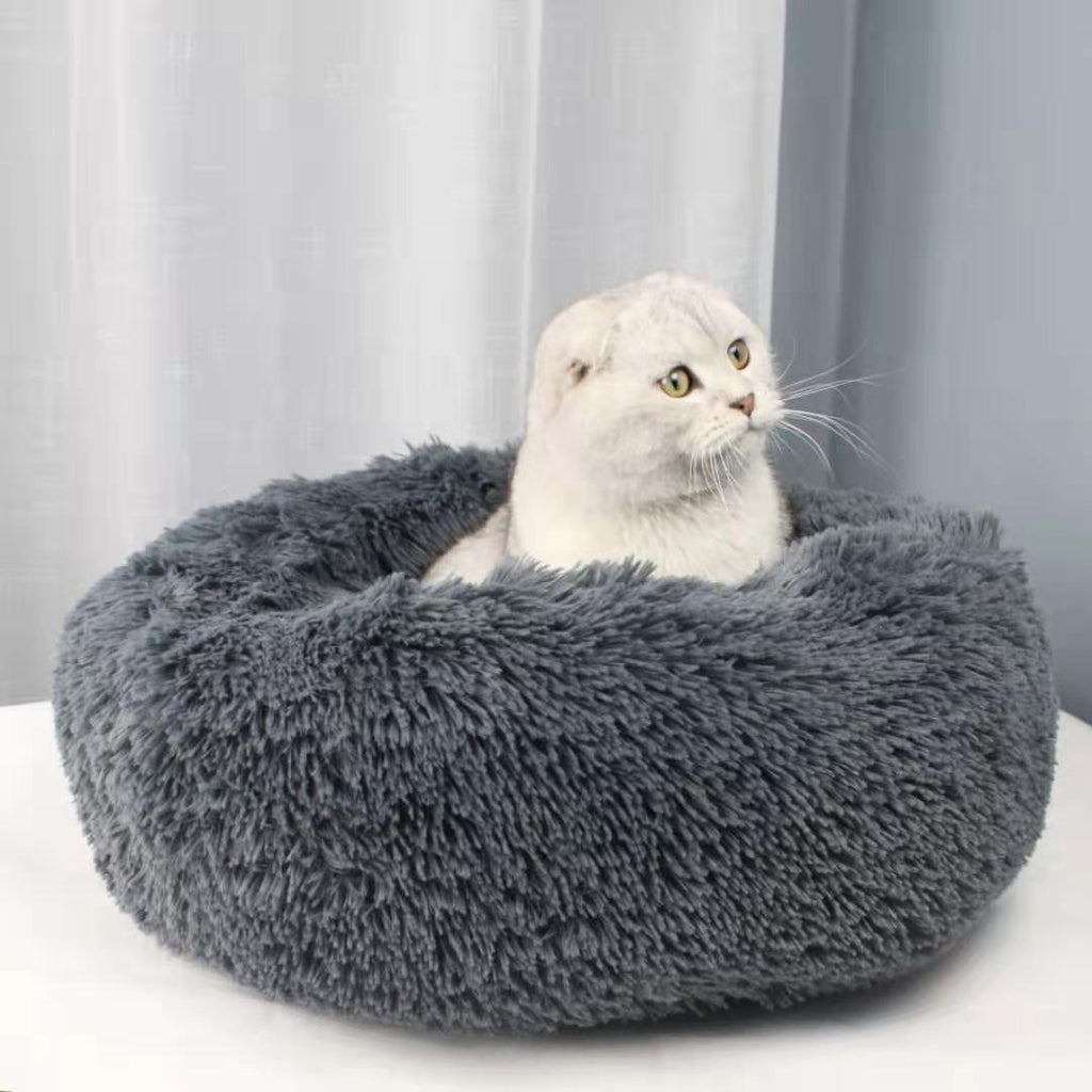 Washable Round plush kennel-Soft and Cozy Pet Bed