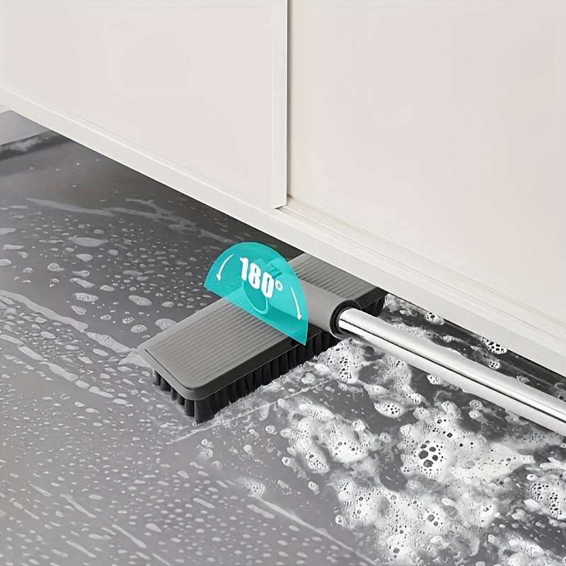 Broom And Dustpan Set 4-in-1 Multi-functional Cleaning Set Adjustable Sweeping And Water-scrubbing Broom