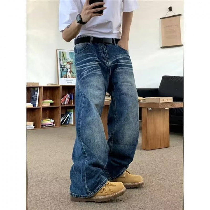 American High Street Niche Casual Straight-leg Jeans