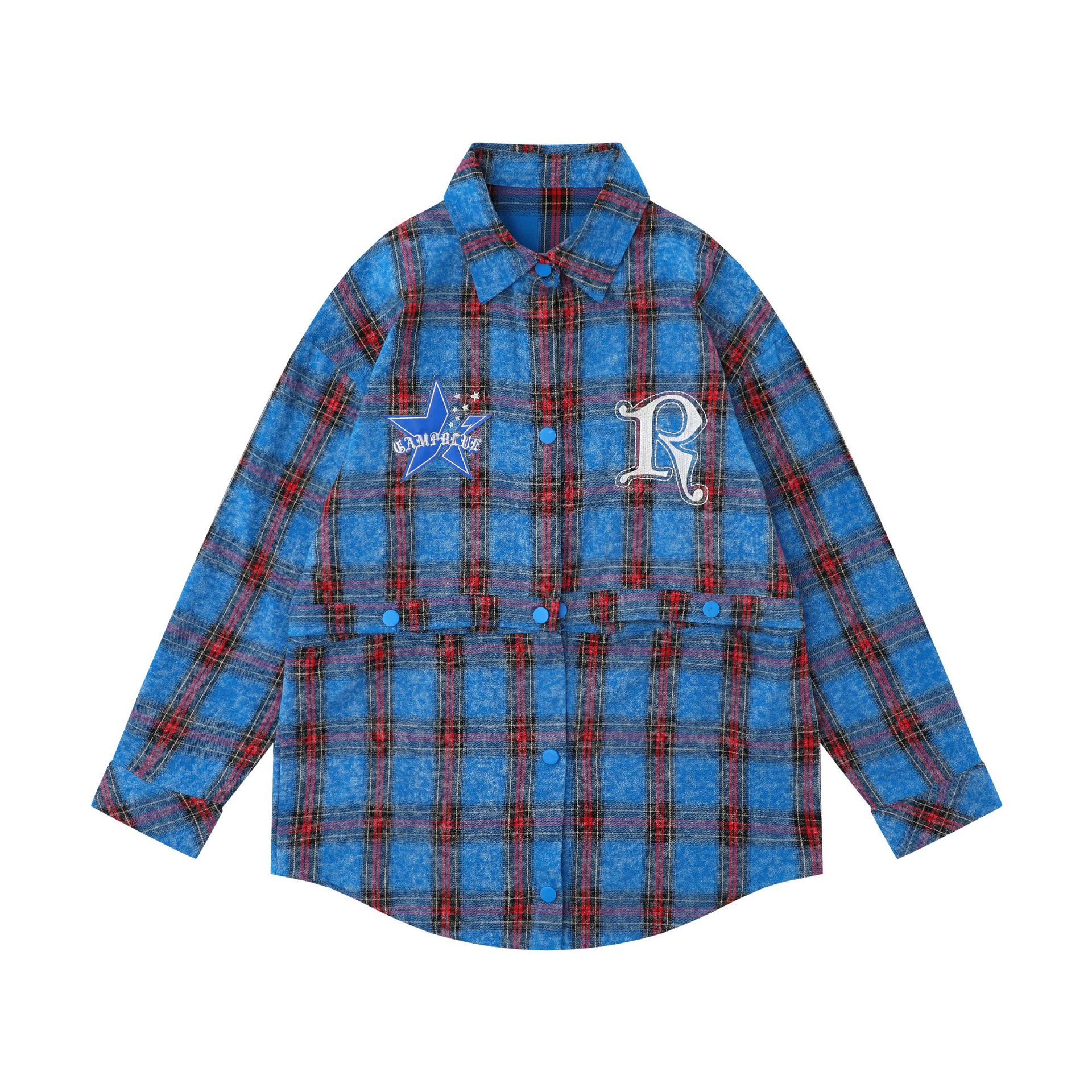 Plaid Long Sleeve Men Trendy Brands Design