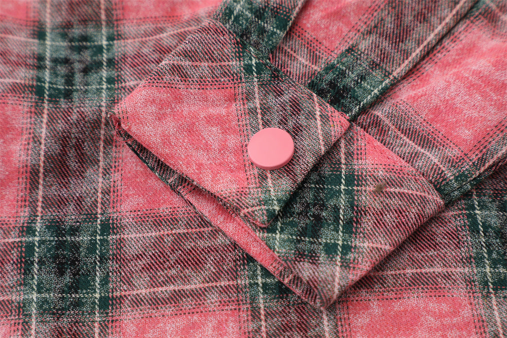 Plaid Long Sleeve Men Trendy Brands Design