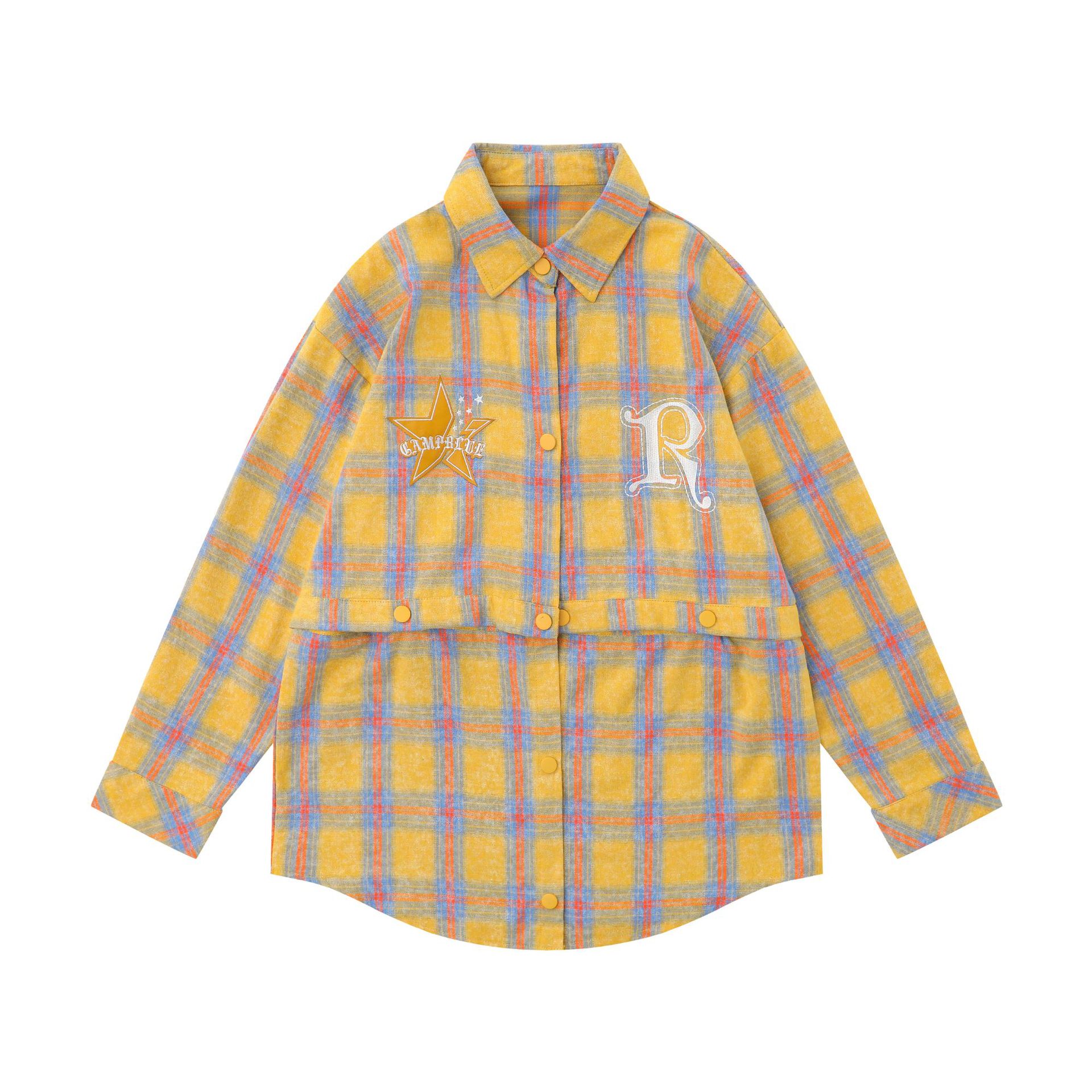 Plaid Long Sleeve Men Trendy Brands Design