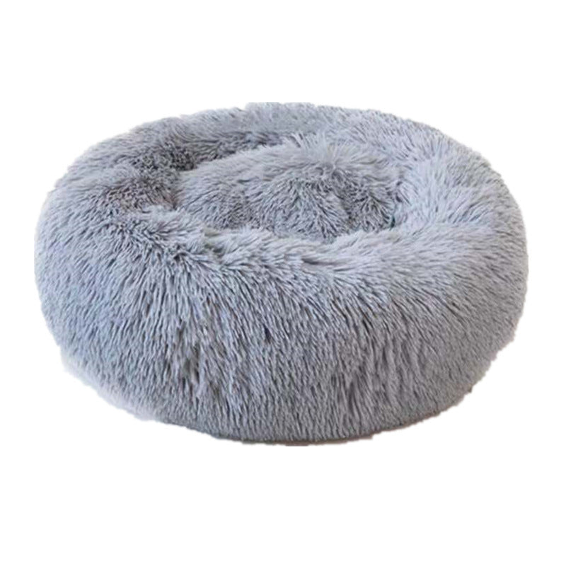 Washable Round plush kennel-Soft and Cozy Pet Bed