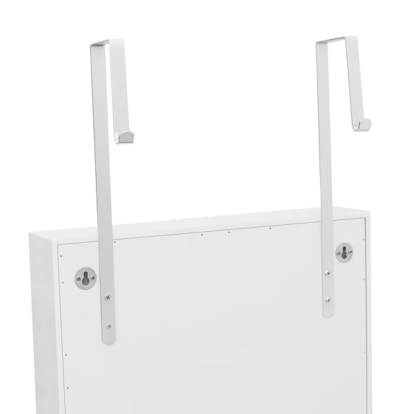 Full Mirror Wall Hanging – Elegant Full-Length Wall Mirror 4 Layers Of Storage, 3 Storage Boxes, Wooden Stickers