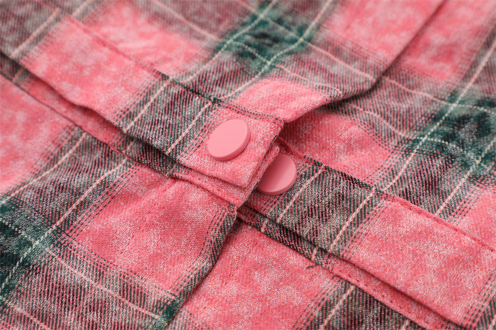 Plaid Long Sleeve Men Trendy Brands Design