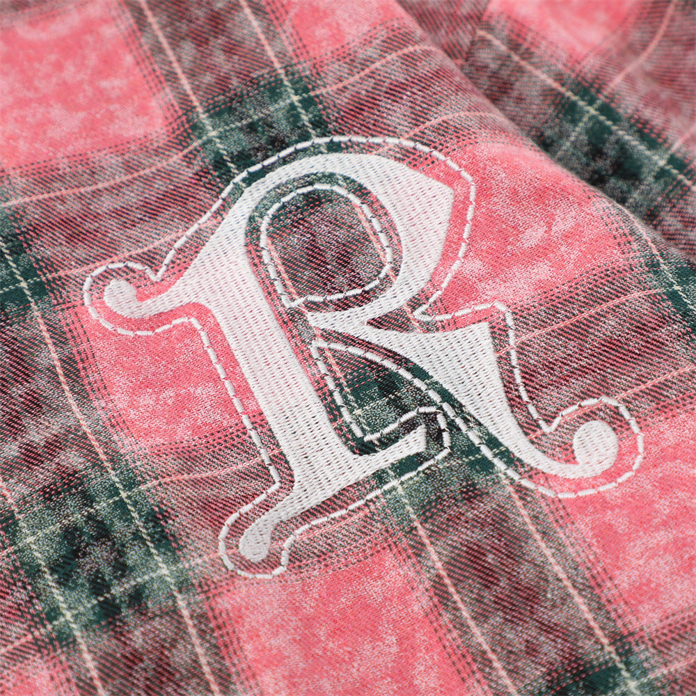 Plaid Long Sleeve Men Trendy Brands Design