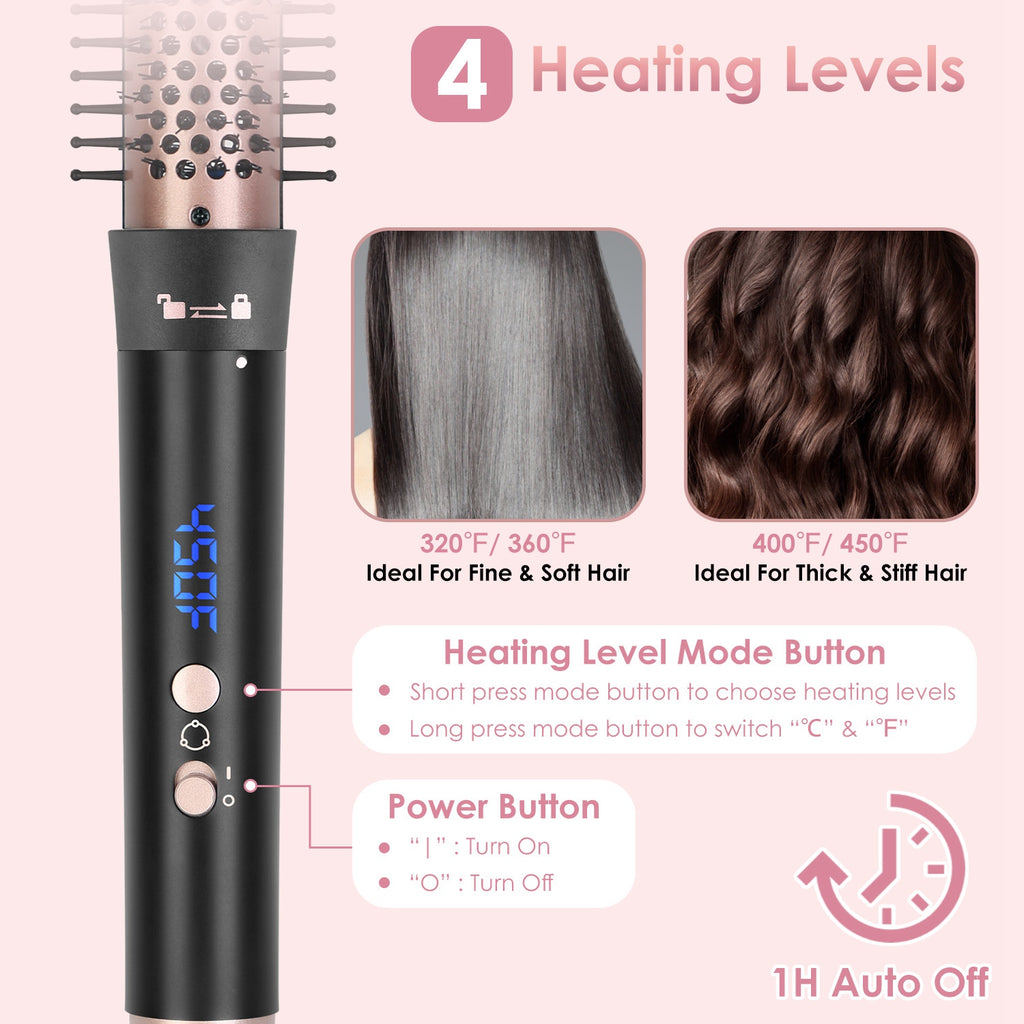 Hair Curling Iron Brush – 2-in-1 Styling Tool for Volume & Soft Curls