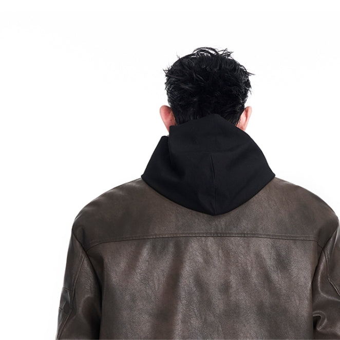 Niche Punk Flight Jacket Men's Autumn And Winter Thickening Quilted Leather Coat Motorcycle Clothing