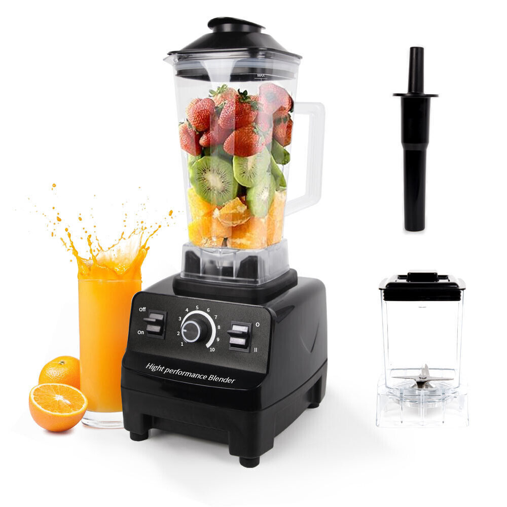4500W Multifunctional Blender Food Processor, Smoothie, Juicer Ice Crusher 2 Jugs--Black