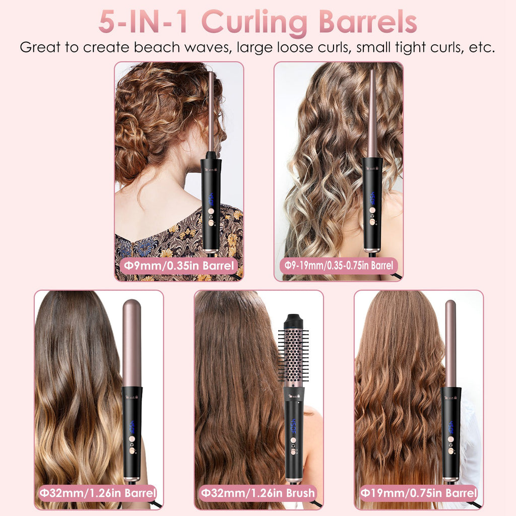 Hair Curling Iron Brush – 2-in-1 Styling Tool for Volume & Soft Curls